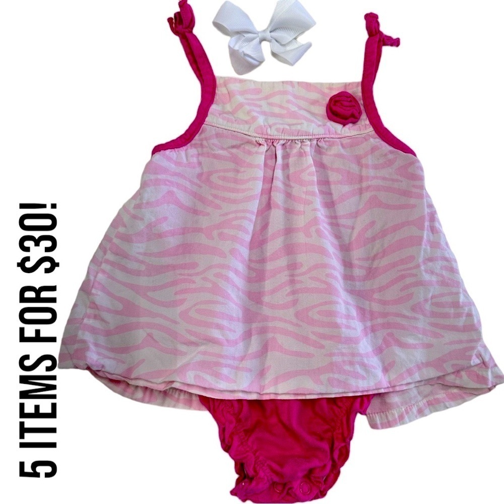 5/$30 Carter’s 12 Baby Girl dress bodysuit & Headpiece Matching Outfit​